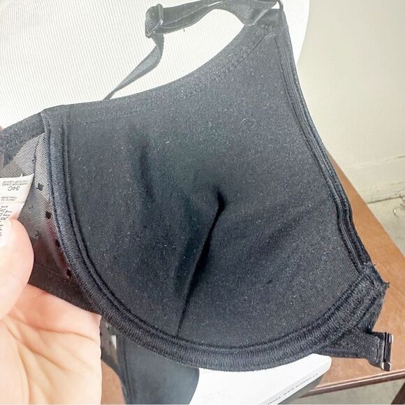 Victorias Secret Black Vintage Demi Tee Shirt Bra 34C 90s - Picture 7 of 7